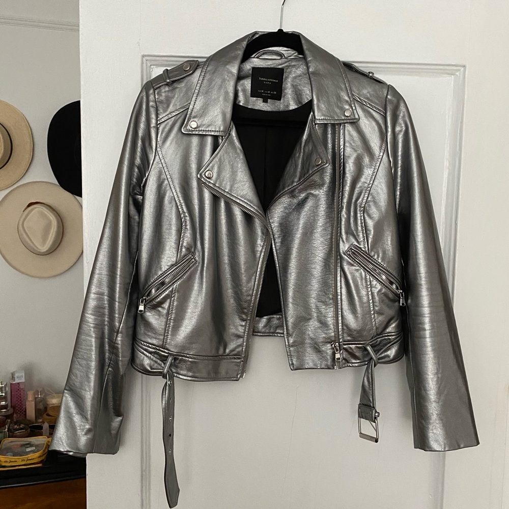 Metallic Silver Zara Jacket